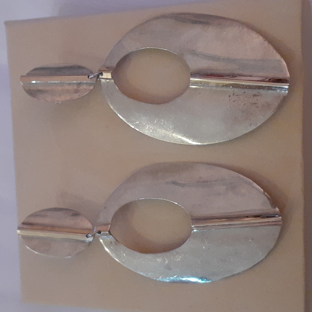 Sterling dangling pierced earrings.